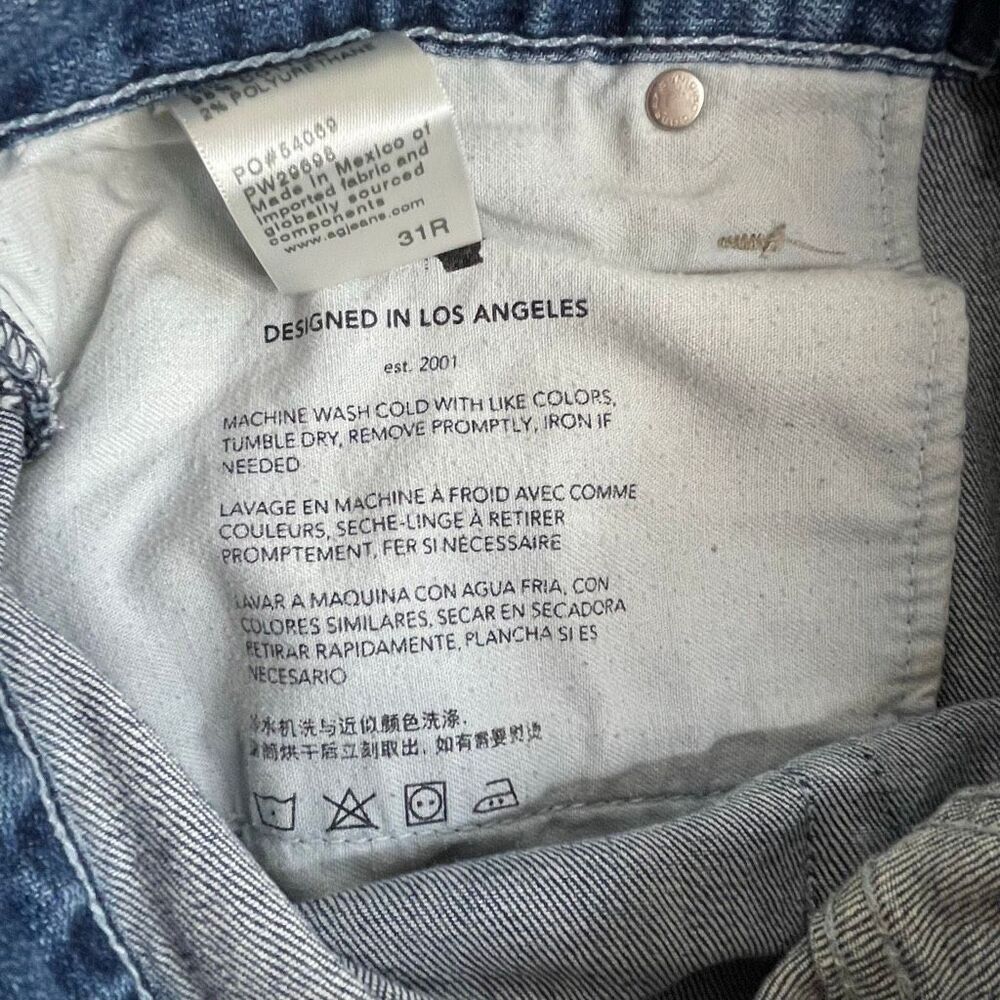 AG Adriano Goldschmied Ex-Boyfriend Slouchy Slim Crop Jeans Size 31 - Picture 11 of 12